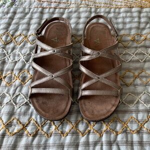 Dansko Women's Metallic Leather Jovie Sandals, Size 41
